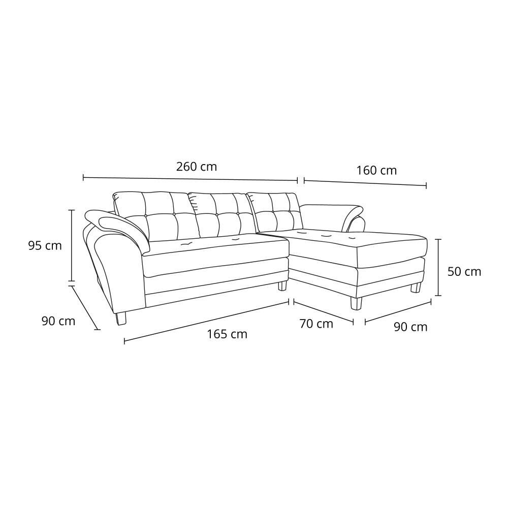 Sofá Seccional Living Factory New Samy Derecho / 4 Cuerpos image number 7.0