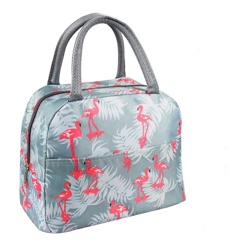 Lonchera Térmica Portátil Gris Para Almuerzo Espaciosa image number 0.0