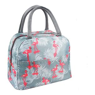 Lonchera Térmica Portátil Gris Para Almuerzo Espaciosa