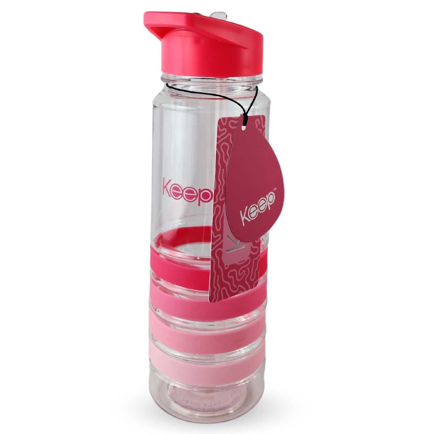 Botella Keep Bandas Colores 750ml Agua Bebidas Rosa image number 3.0