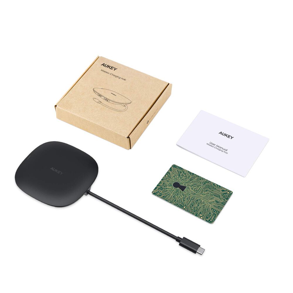 Aukey Hub 5 En 1 Usb-c Con Carga Inalámbrica Negro - Cb-c70 image number 5.0