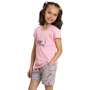 Pijama Algodón Short Y Polera