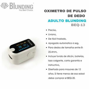 Oximetro De Pulso De Dedo Adulto Blunding