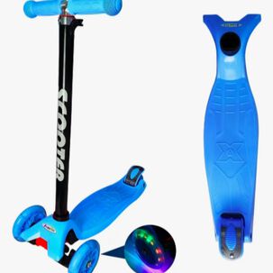 Scooter Ruedas Led Regulable Celeste