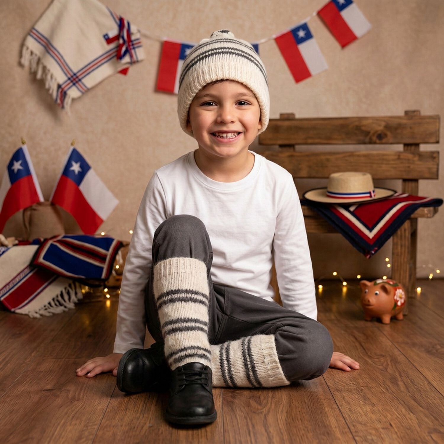 Set Chilote Adulto Gorro Mas Polaina Fiesta Patrias image number 7.0