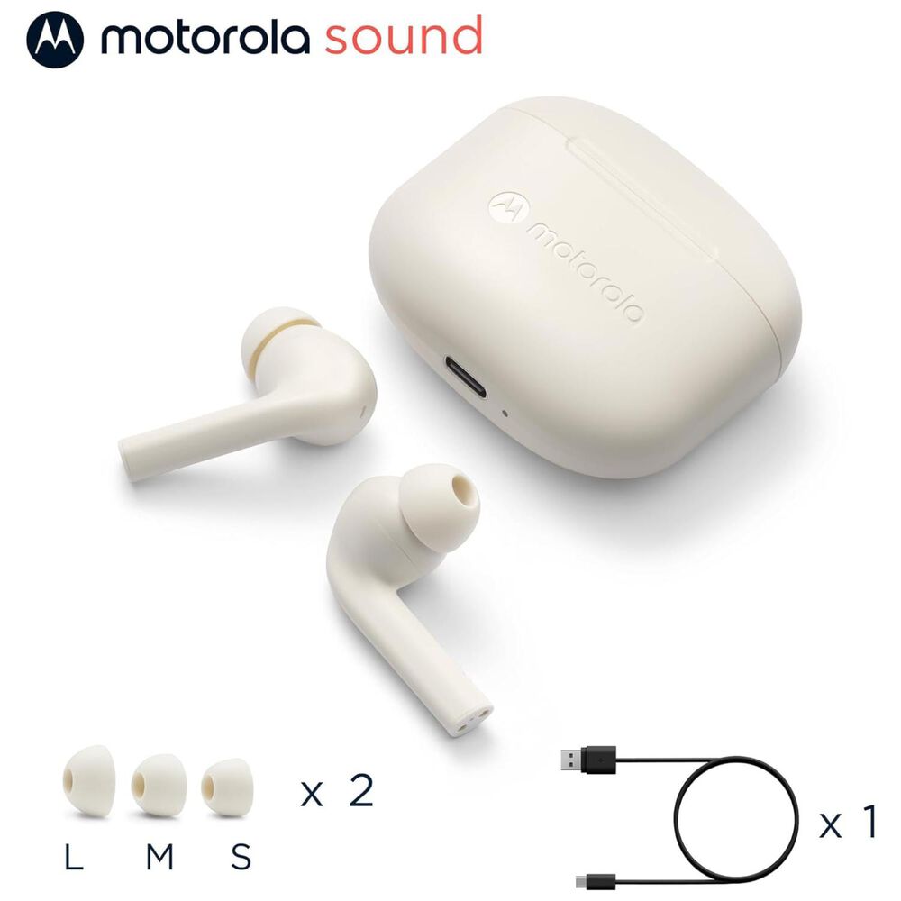 Audifonos Bluetooth Tw Ipx4 Recargables Moto Buds 065 Blanco image number 3.0