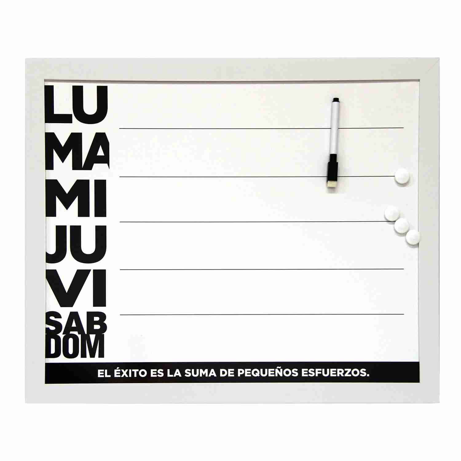 Pizarra Pl&aacute;stica Blanco 40x50 Work Blanco Vgo image number 0.0
