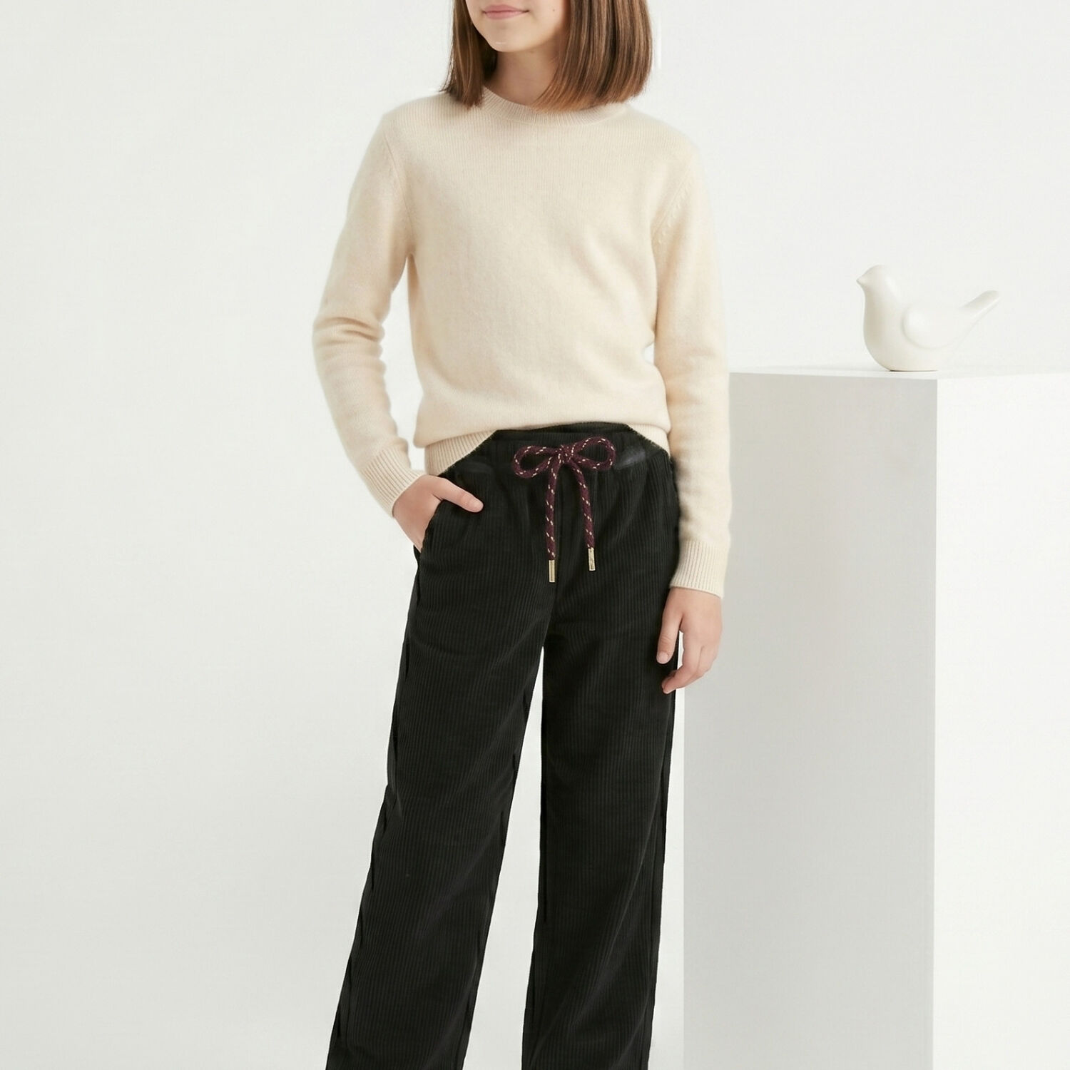 Pantalon Cotel Ni&ntilde;a Estilo Wide Leg Invierno image number 2.0
