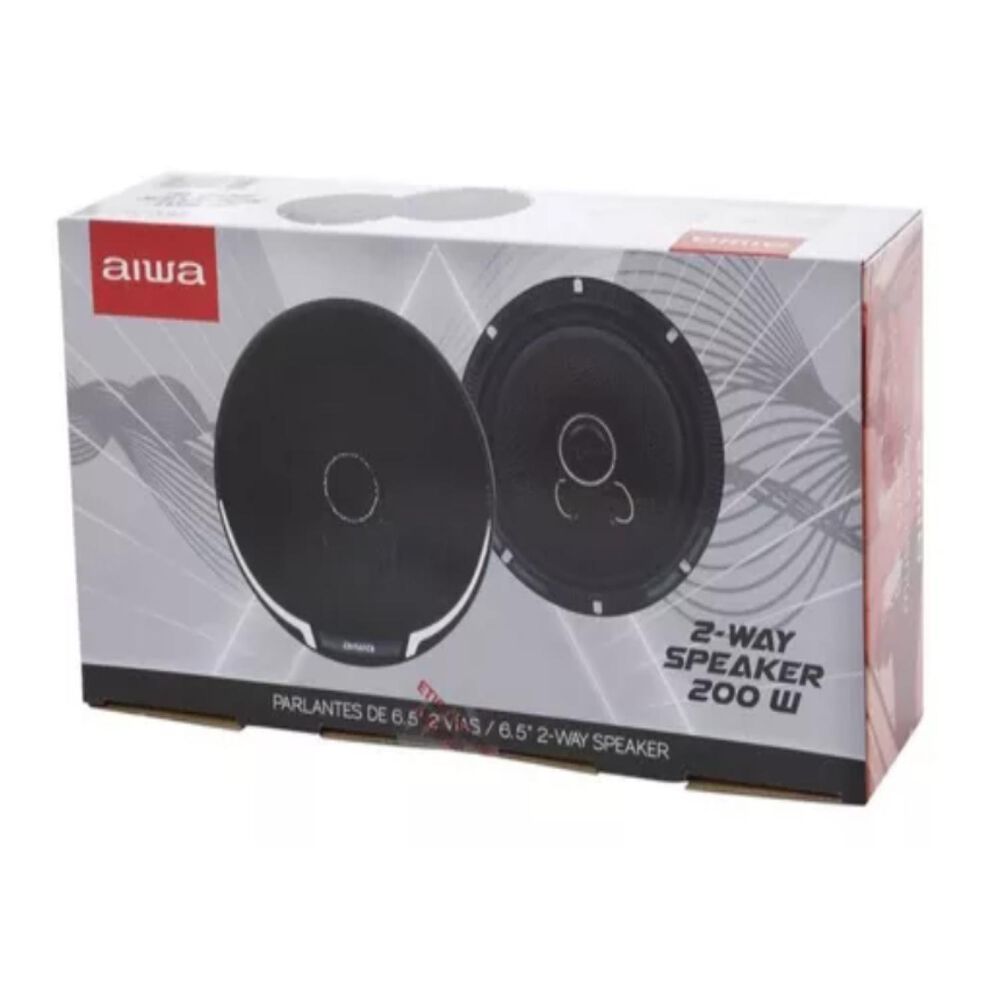 Pack 2 Parlantes 16cm Para Automovil Negro Taw-1633 image number 5.0