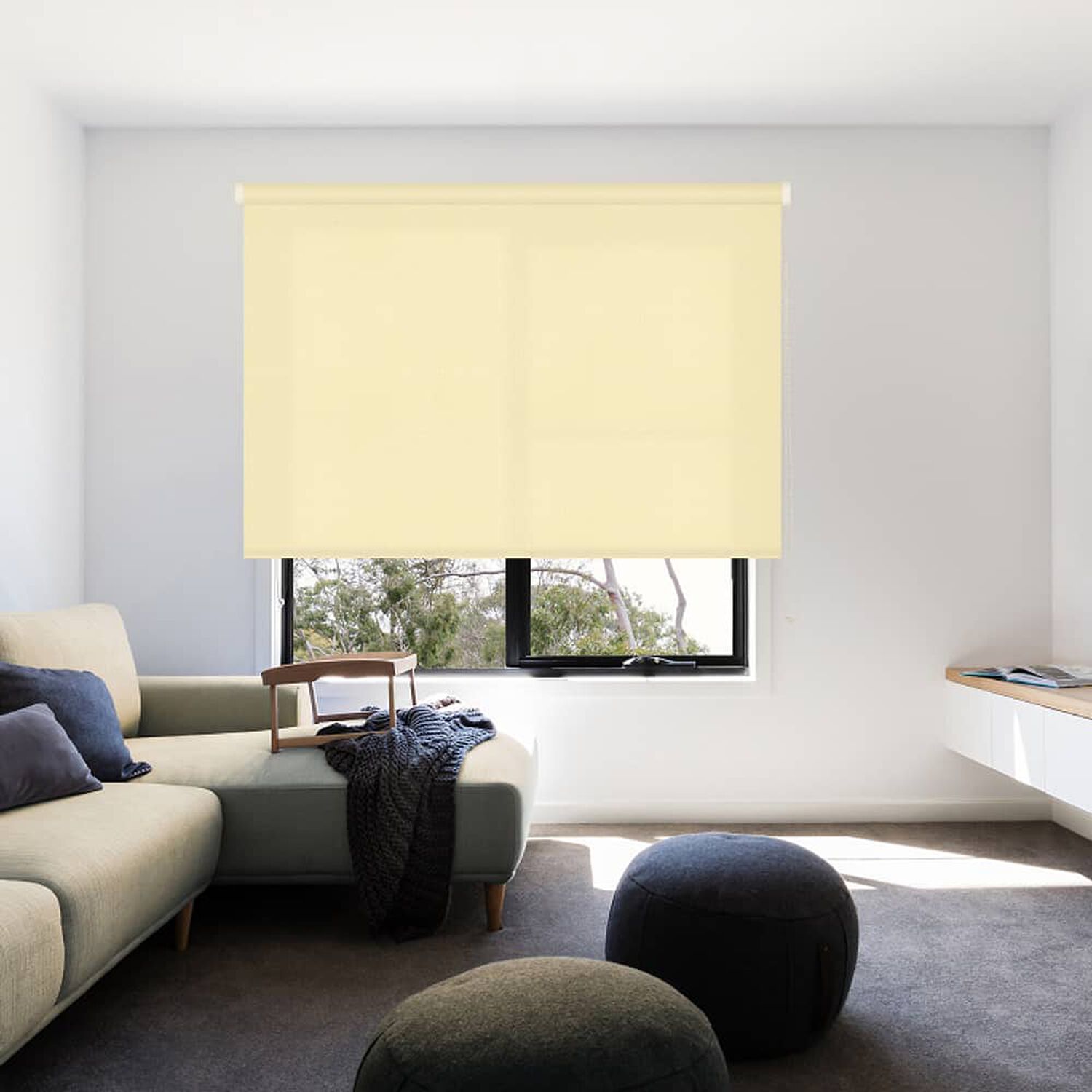 Cortina Roller Premium Viewtex Shape 120x250 Ivory image number 1.0