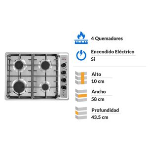 Encimera A Gas Sindelen CEG-4650IN / 4 Quemadores
