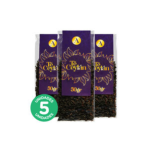 Pack 5, Infusi&oacute;n De T&eacute; Ceyl&aacute;n 50gr.
