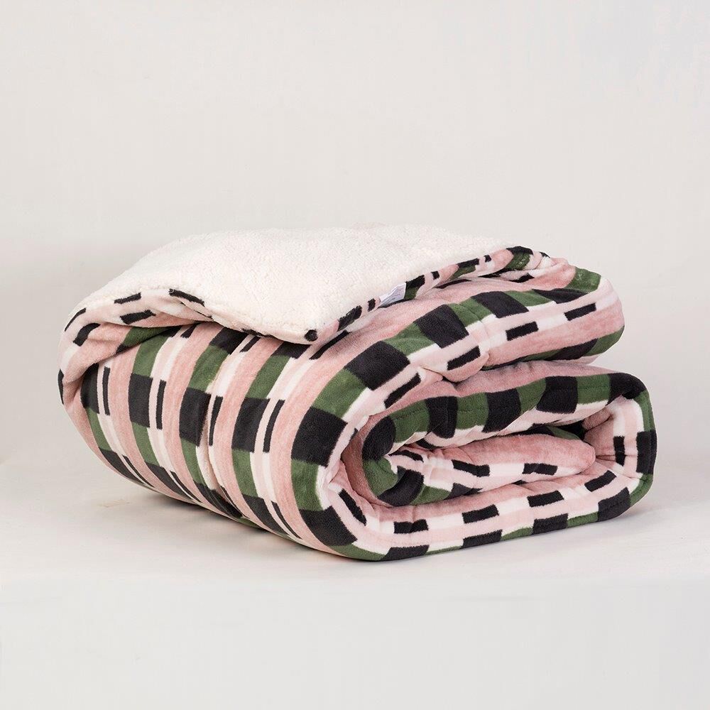 Plumon Coral Print Sherpa 2 Plazas Trama image number 2.0