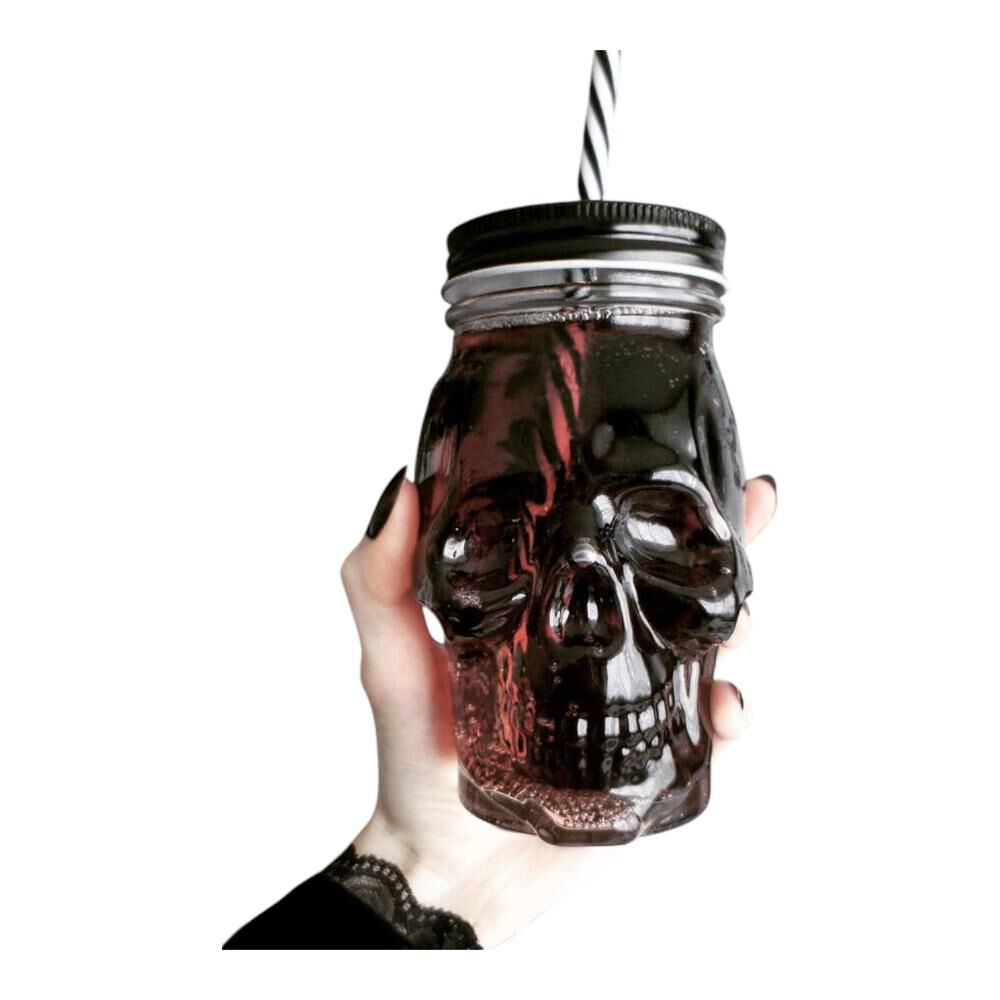 Jarro Cervecero Calavera Negra Halloween (estoykuku) image number 1.0