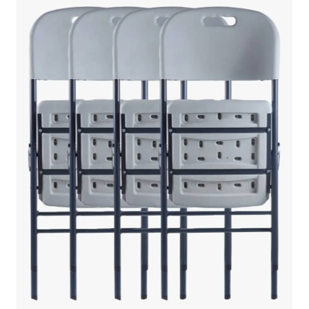 Loomber Pack 4 Silla Plegable De Pl&aacute;stico Color Blanca image number 1.0