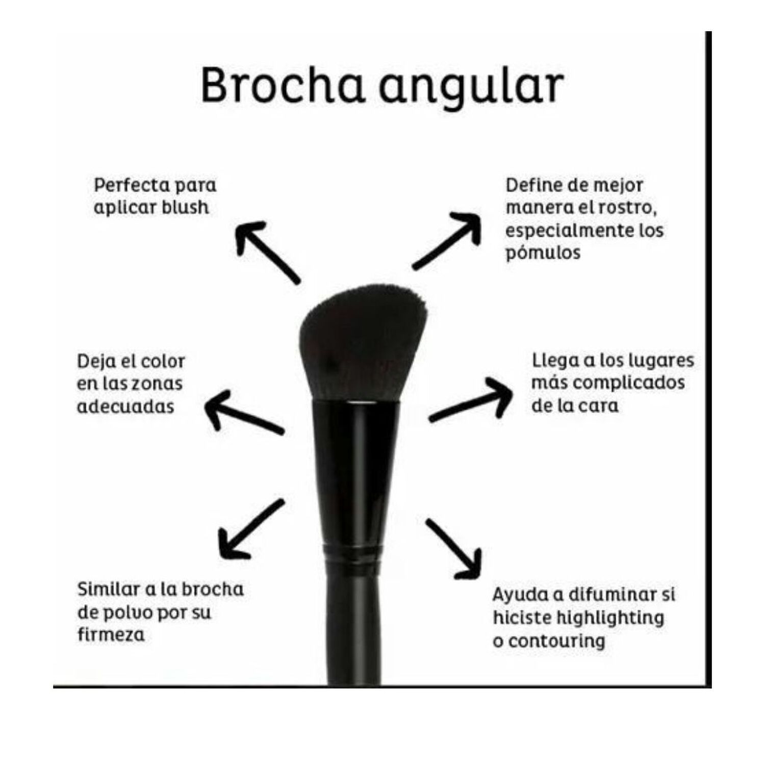 Brocha De Maquillaje Profesional Modelo Angular image number 1.0