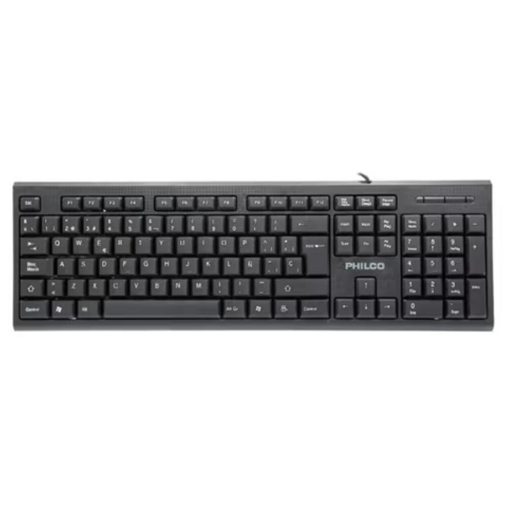 Kit Teclado 104 Teclas Y Mouse 1200dpi 3 Botones Negro Philco image number 0.0