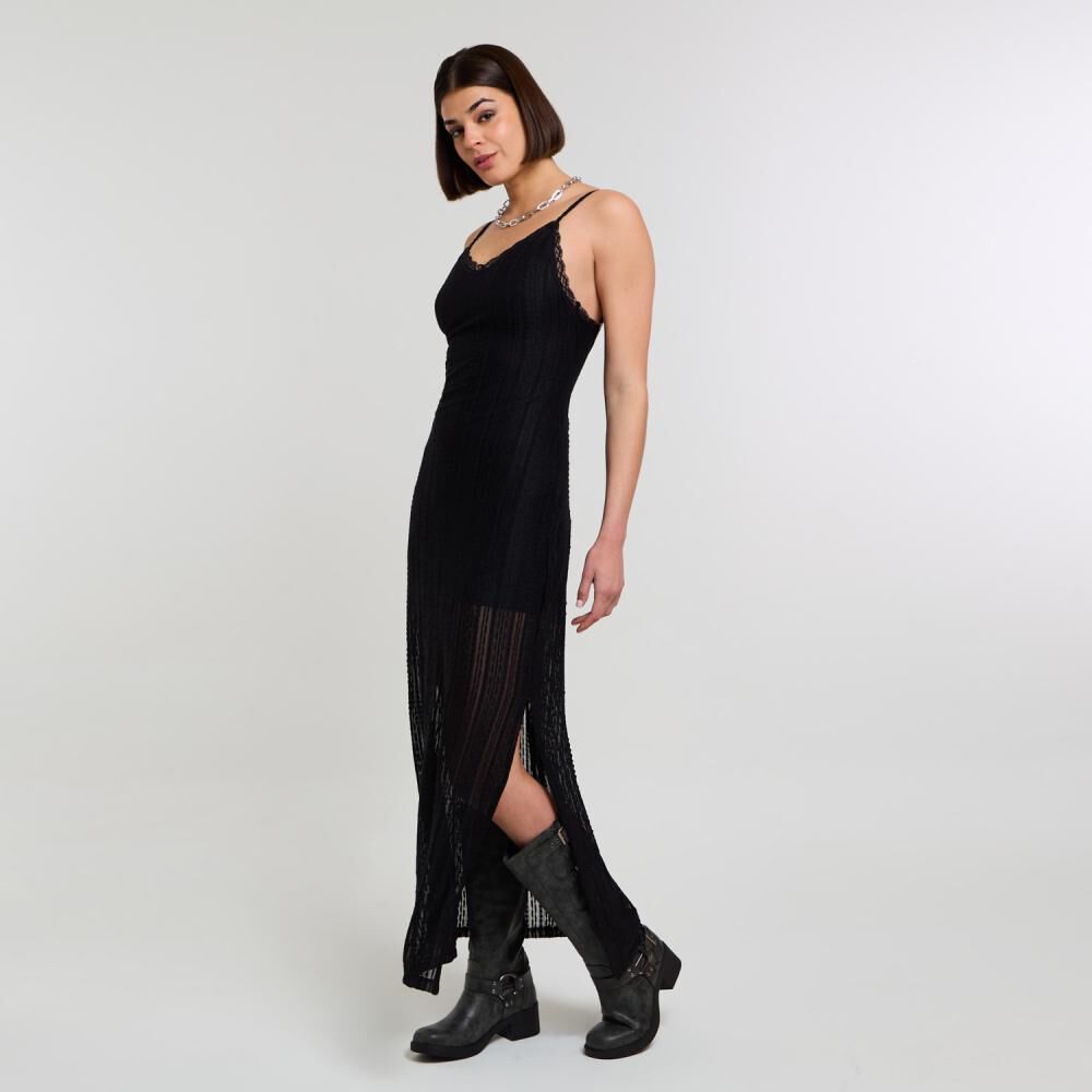 Vestido Largo Encaje Sin Mangas Mujer Rolly Go image number 2.0