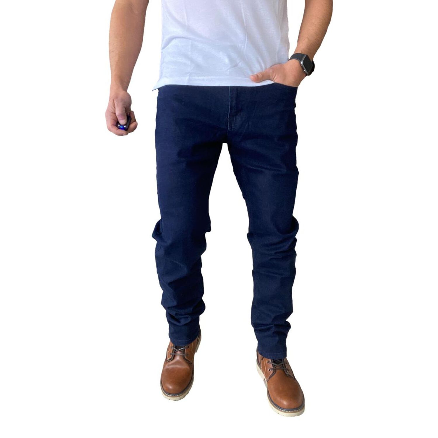 Jeans Hombre Elasticados Slim Azul image number 12.0