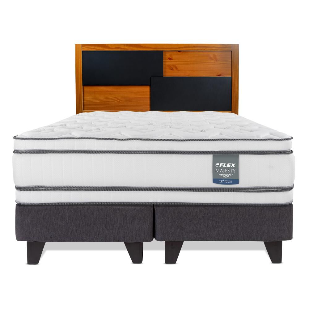 Cama Europea Flex Majesty / 2 Plazas / Base Dividida + Respaldo image number 1.0