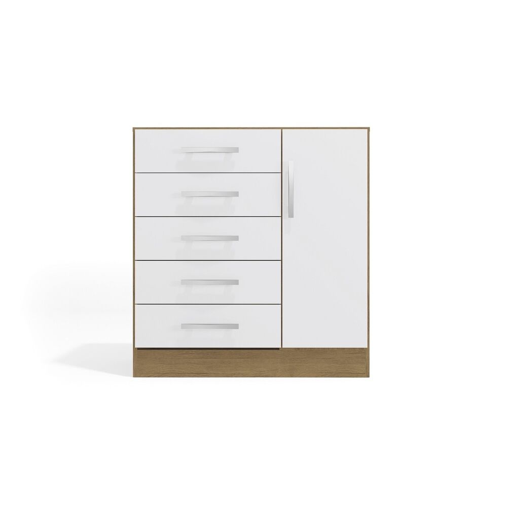 C&oacute;moda Yardas Beatriz Blanco / Angel&iacute;n 5 Cajones 1 Puerta image number 4.0