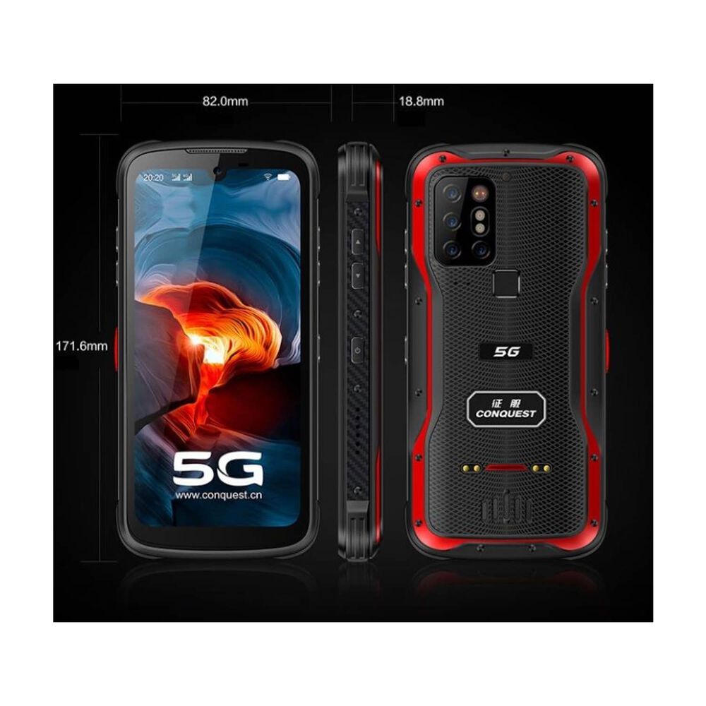 Enap Celular C&aacute;mara Intr&iacute;nsecamente Segura Conquest S20 Atex Resistente A Golpes, Polvo, Humedad Y Agua image number 2.0