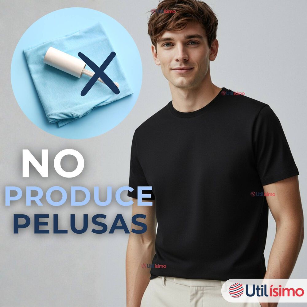 Pack 6 Camisetas Poleras 100% Algod&oacute;n B&aacute;sica Lisa El&aacute;stica Hombre Colores Surtidos image number 9.0