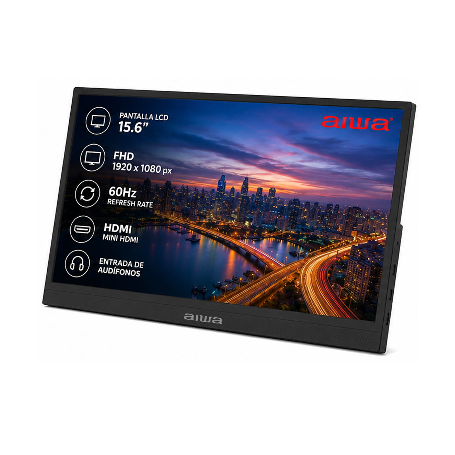 Monitor Port&aacute;til Aiwa 15.6'' Lcd Full Hd 60hz Aw-por15 image number 1.0