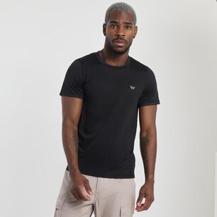 Polera Deportiva Lisa Slim Manga Corta Cuello Redondo Hombre Wetland