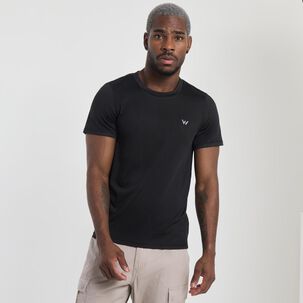 Polera Deportiva Lisa Slim Manga Corta Cuello Redondo Hombre Wetland Polera Deportiva Lisa Slim Manga Corta Cuello Redondo Hombre Wetland