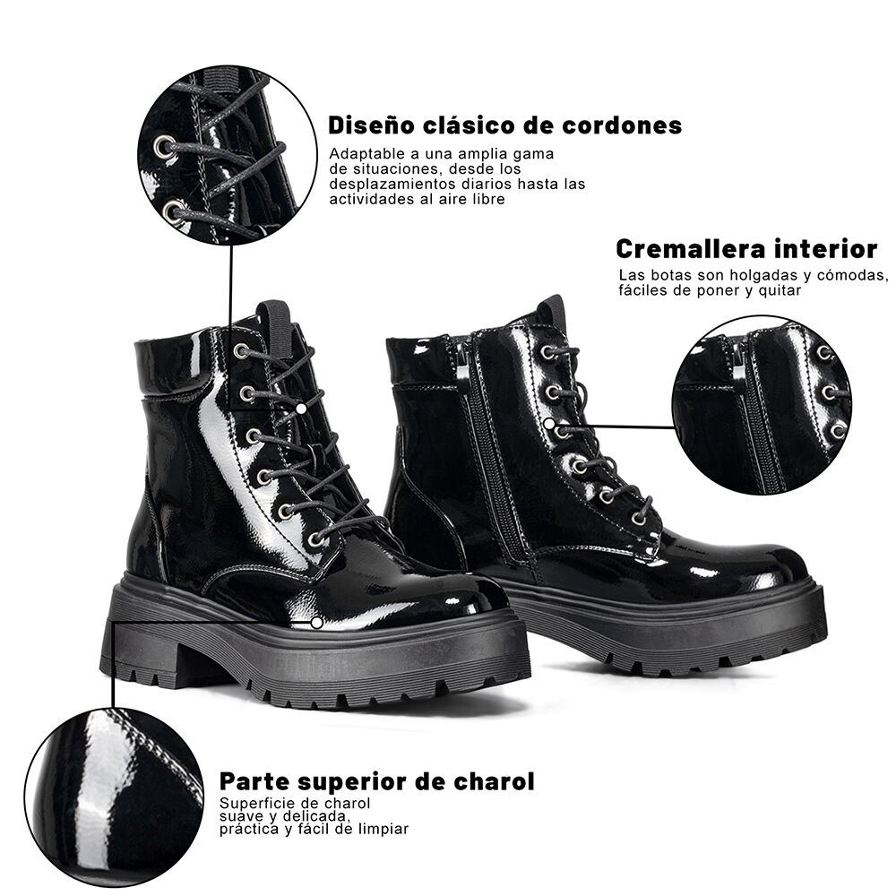 Botin Mujer Casual Charol Vintage Weide Czy607 image number 7.0