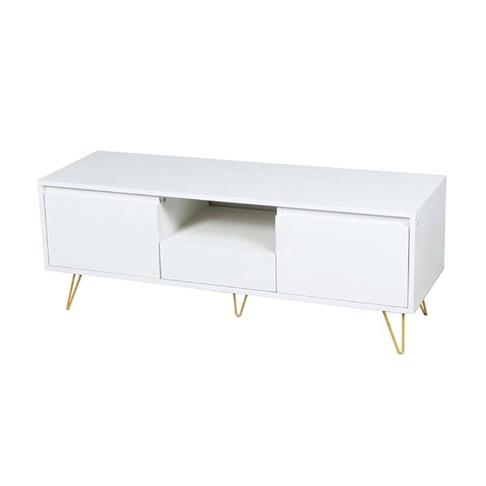 Rack De Tv O Buffet Con Cajones Simply White image number 0.0