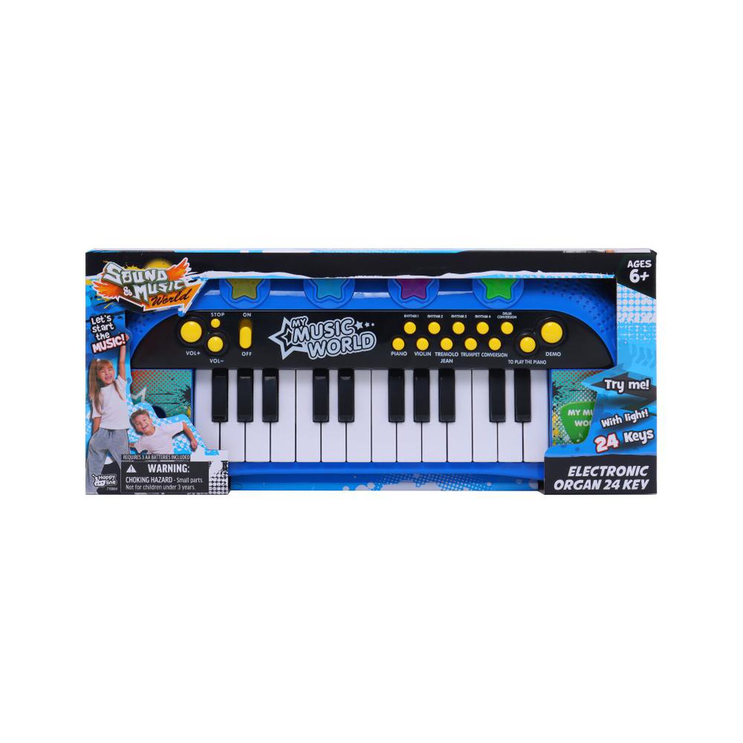 Piano Electronico 24 Teclados, Luz, Sonido Happy Line image number 0.0