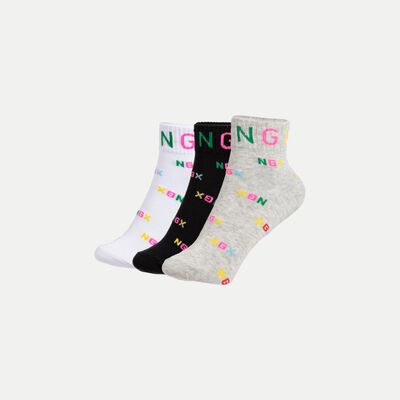 Calcetines Mujer Ankle Rainbow Ngx / 3 Pares