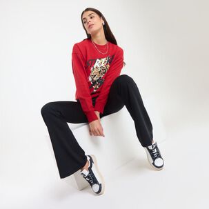 Polerón Estampado Manga Larga Cuello Redondo Mujer Rolly Go