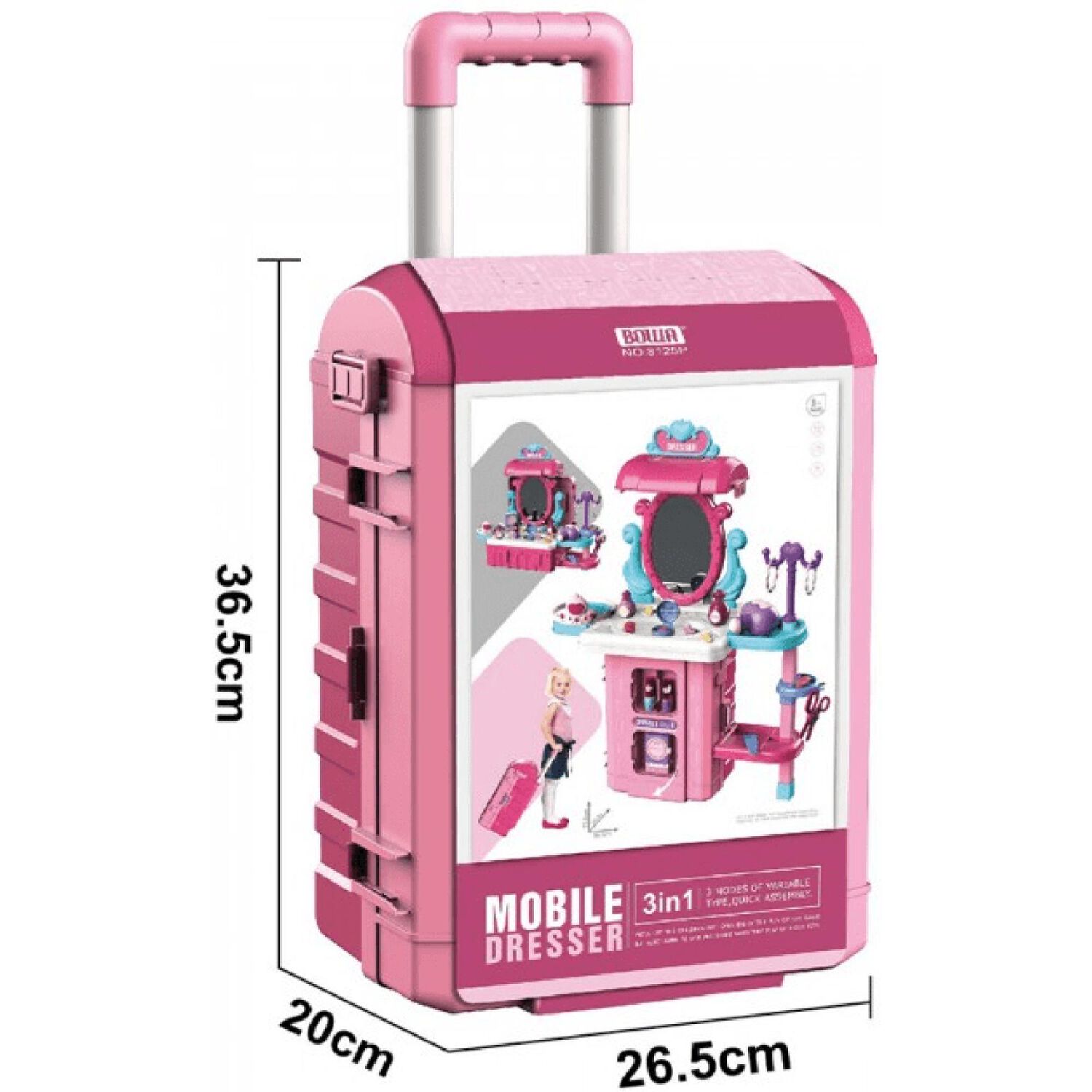 Juguete Set Maleta Cosmetiquero 38 Piezas 3 En 1 Rosado Infantil image number 3.0
