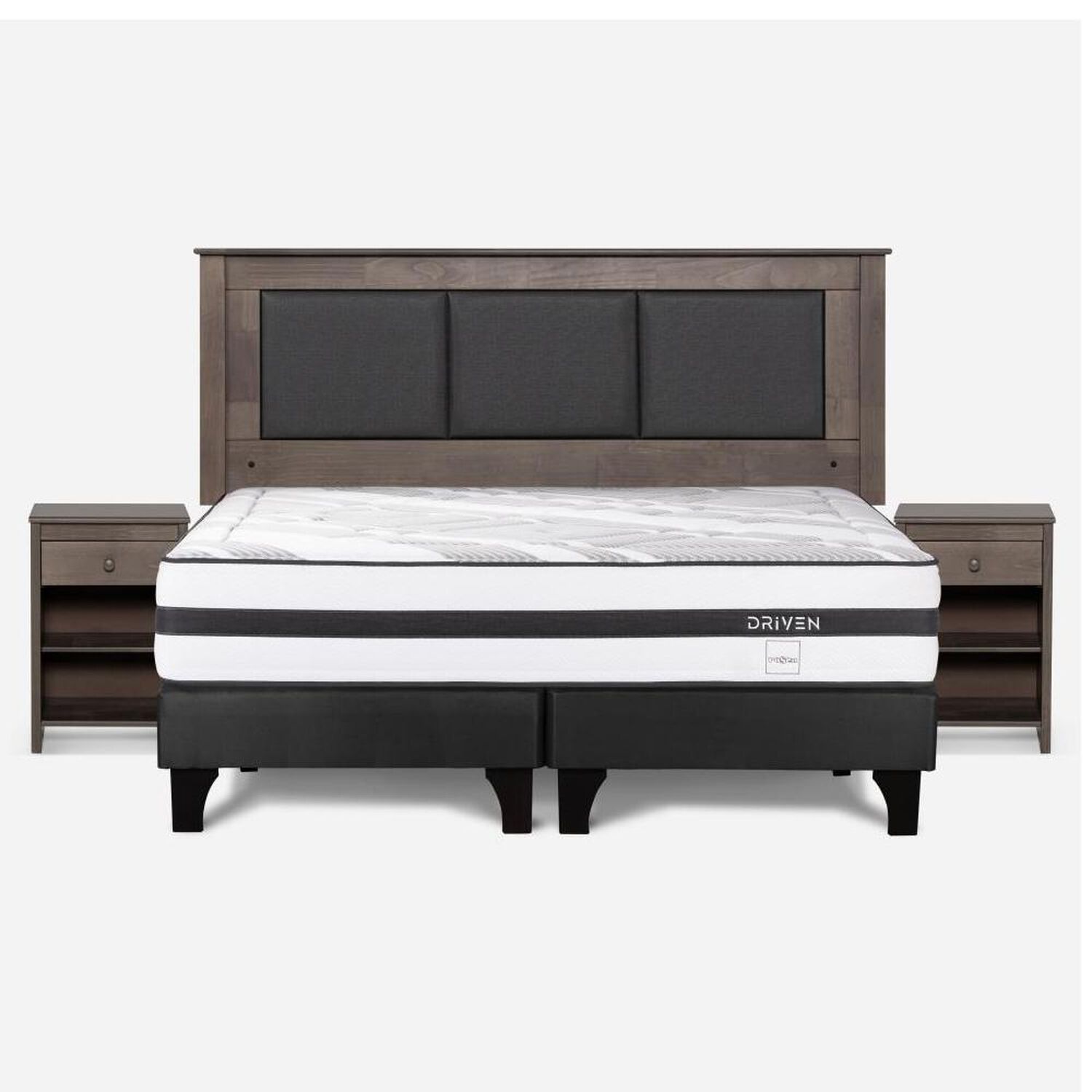 Cama Europea Rosen Driven / 2 Plazas / Base Dividida + Set De Maderas image number 0.0