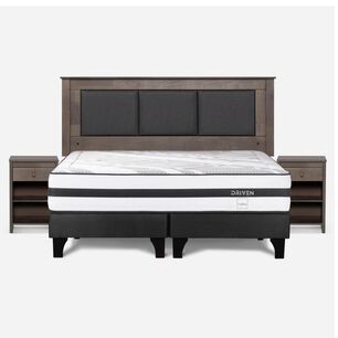 Cama Europea Rosen Driven / 2 Plazas / Base Dividida + Set De Maderas