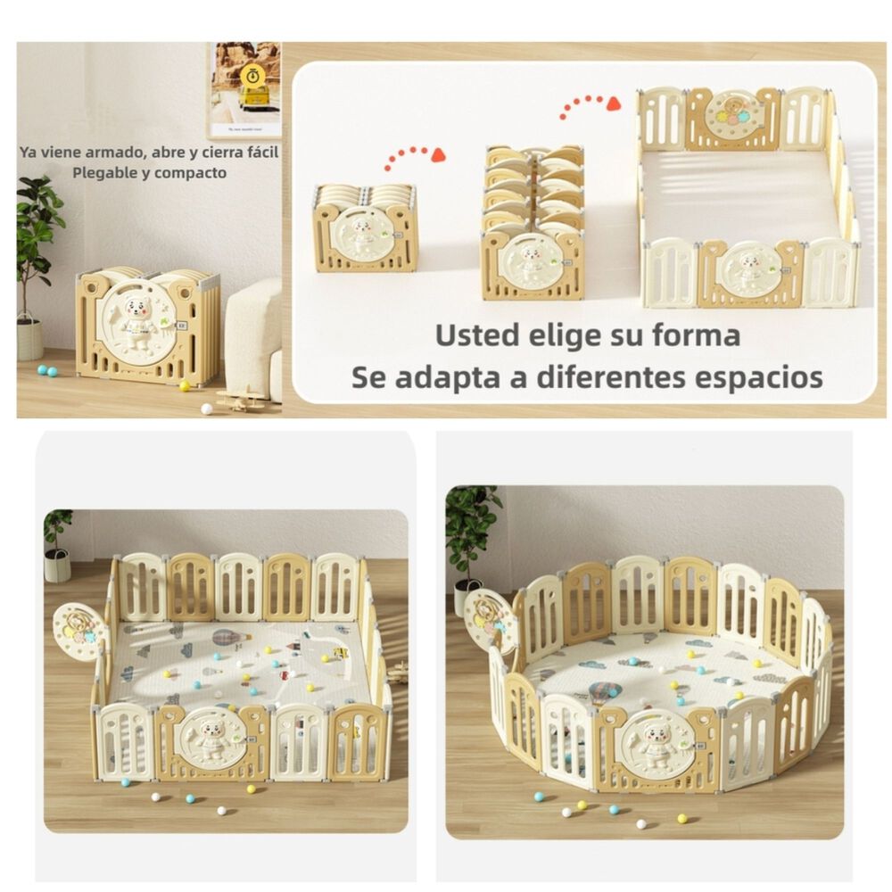 Corral Beb&eacute; 153x160cm Con Accesorios Lubabycas image number 2.0