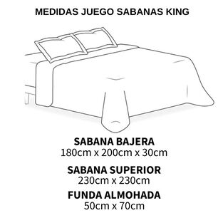 Juego De Sabanas De Genero Microfibra King + 2 Fundas Almohadas 50cm X 70cm Color Celeste