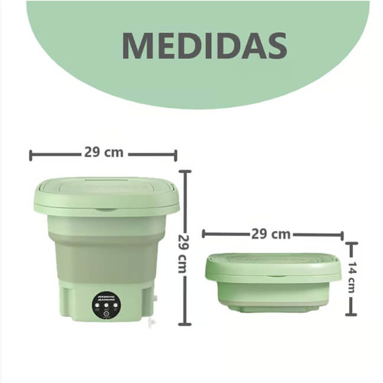 Mini Lavadora Port&aacute;til Con Desinfectar De Luz Azul 8l image number 4.0