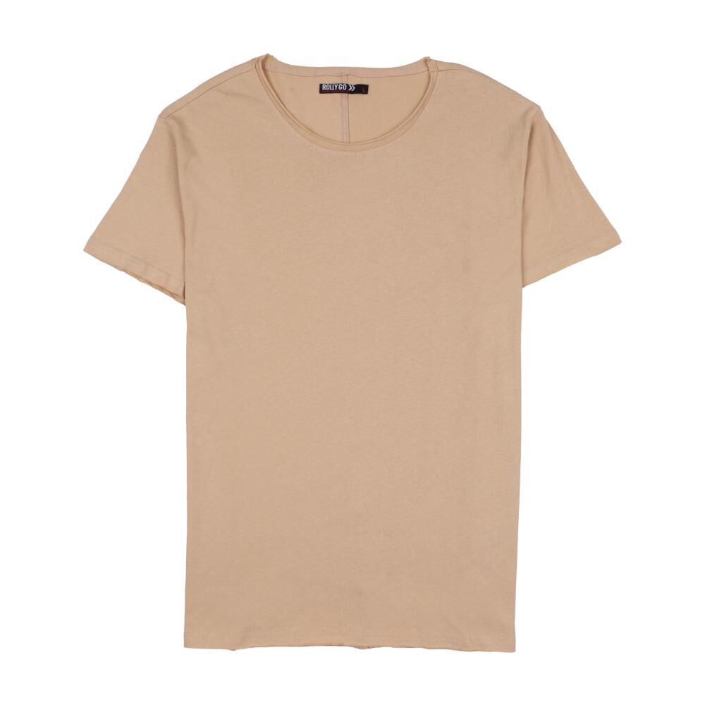 Polera Lisa Slim Fit Manga Corta Cuello Redondo Hombre Rolly Go image number 0.0