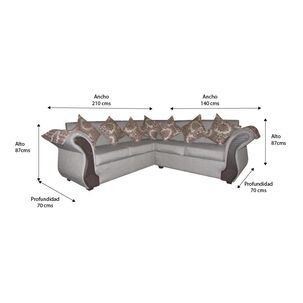 Sofá Seccional Almore Irlanda Esquinero / 5 Cuerpos