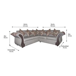 Sof&aacute; Seccional Almore Irlanda Esquinero / 5 Cuerpos