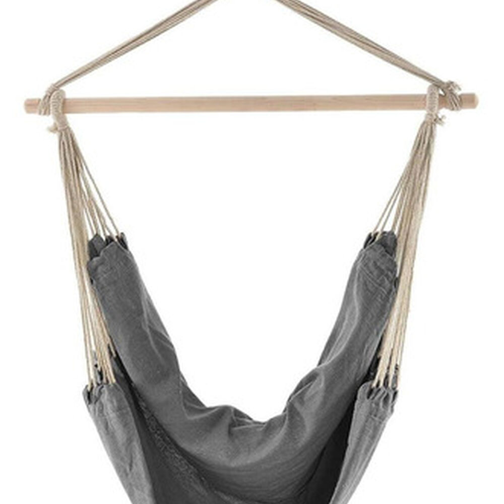 Hamaca Columpio De Algodón Con Cojines Gris 100x130 Cm image number 0.0