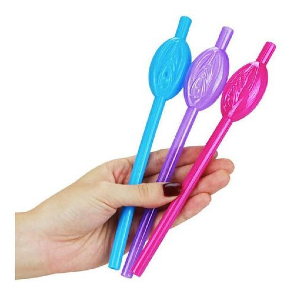 Bombillas , Pitillos , Sorbetes Forma De Vagina Set 9 Pzas image number 2.0