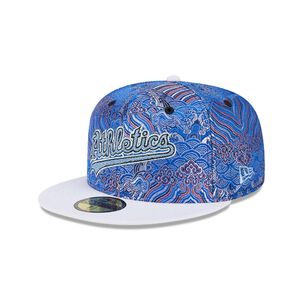 Gorra 59fifty Mlb Oakland Athletics Wave Fill Blue