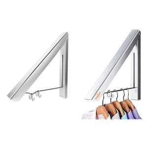 Colgador Ropa Plegable Tendedero Retráctil Montado Aluminio