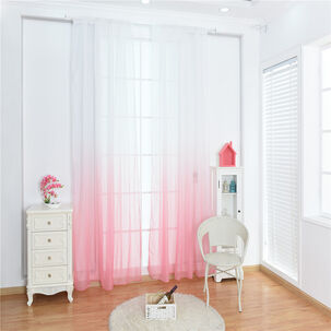 Pack De Visillo Degrade 140x220 Cm Rosado