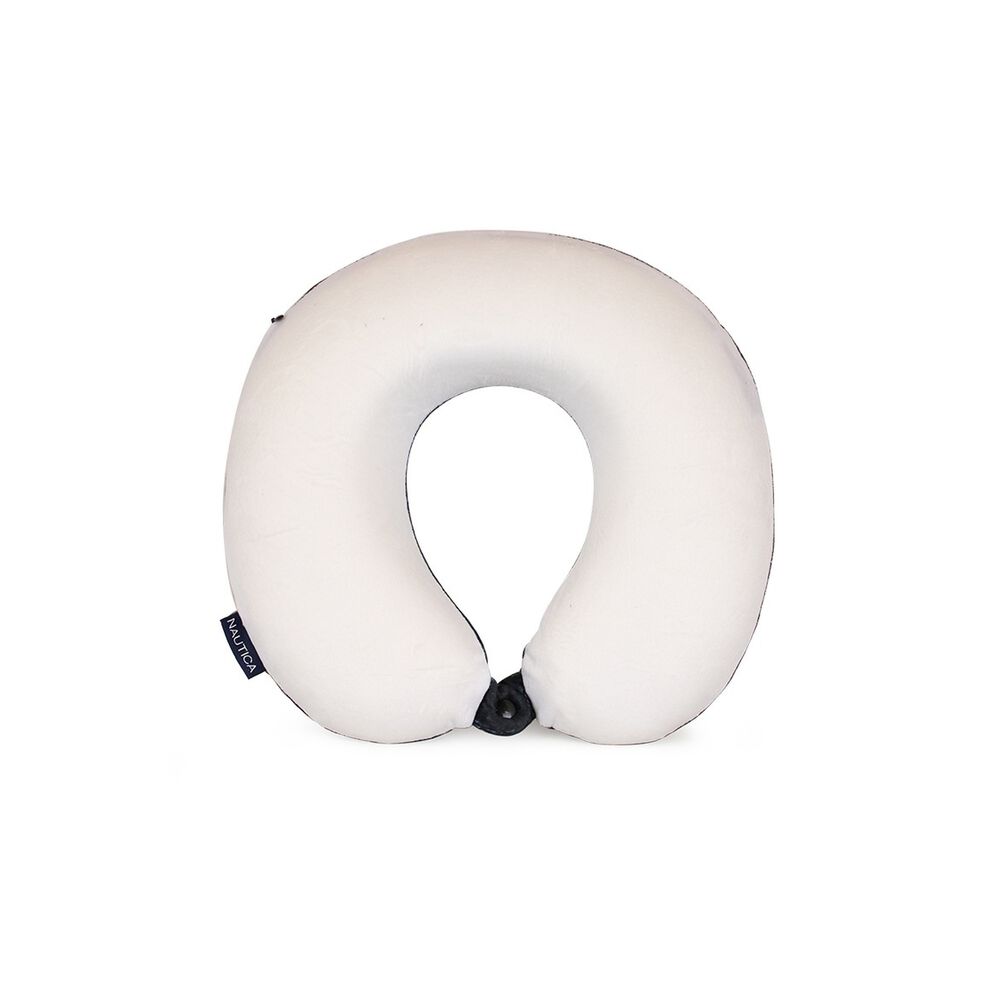 Almohada De Viaje Memory Foam Negra- Blanco Nautica image number 1.0